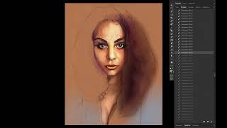 Painting in Photoshop timelapse (source) 2020 07 01 Giulia