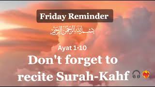 Surah Kahf || Most Popular Recitation||Friday Reminder 🎧❤️‍🔥#ytviral  #quran #islamicvideo #viral