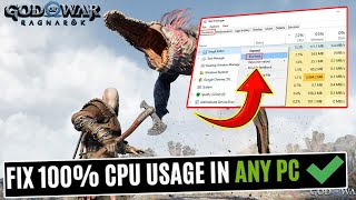 FIXED CPU Usage in God of Ragnarok PC | Fix Low End CPU Usage God of War 100% Working