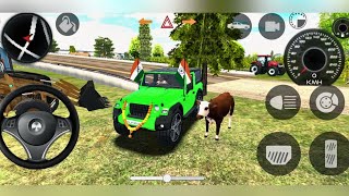 Dollar (Song) Modified Mahindra Green Thar Offroad Gameplay In Village Indian Cars Simulator 3D 😈