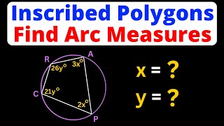 Find Inscribed Angles Using a System of Equations | Polygons | Eat Pi