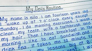 Essay on my daily routine in English || My daily routine essay writing