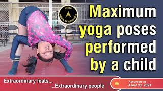 Maximum yoga poses performed by a child