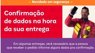 IFOOD MUDANÇA  EM ALGUMAS ENTREGAS SERA SOLITADOS  NOME E CPF DO RECEBEDOR