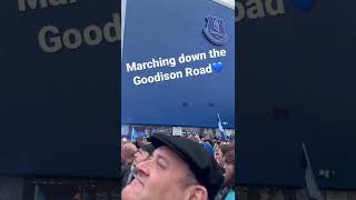 Marching down the Goodison Road