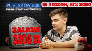 Zalany laptop ACER NITRO 5 z RTX 3050, próbuję naprawić