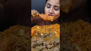 ASMR eating yummy chicken biriyani liver fry, chicken thick curry, eggs and rotti amsr muckbang