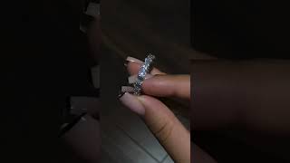 Round Moissanite Eternity Stacking Wedding Band #youtubetrending #moissanite #weddingband #ring