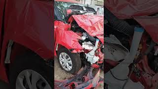 Red Swift Car accident #car #accidentcars #swift #shortsfeed #shorts #reels #youtubeshorts #viral