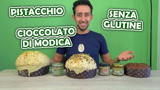 Panettoni Gusto Etna 2021 - senza glutine, senza lattosio, cioccolato di modica, pistacchio classico