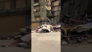 My city Kharkiv today. One more destroyed building. Reality of 21 century.