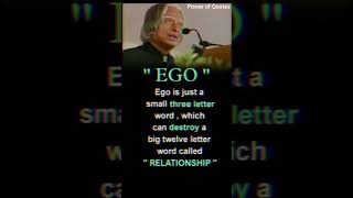 EGO destroy RELATIONSHIP || APJ Abdul Kalam || #shorts #short