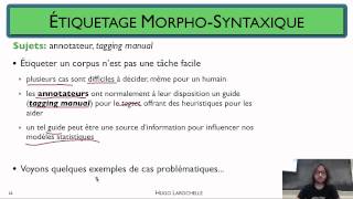 Traitement automatique des langues [4.4] Étiquetage morpho-syntaxique - ensemble d'étiquettes