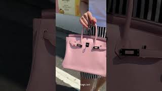 B25 Rose Sakura Swift Leather #luxurybagreview #birkin #hermeslover #fashiontrends #ootd