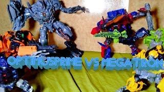 Transformers Optimusprime vs Megatron Stop motion