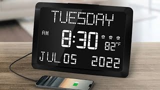 DIGITAL ALARM CLOCK REVIEW, LED TEMPERATURE, INSTRUCTIONS.