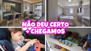 NÃO DEU CERTO, MINHA MÃE NÃO CONSEGUIU IR + CHEGAMOS EM RIO PRETO + TOUR DO APARTAMENTO