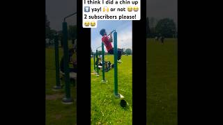 I Think I Did a Chin Up ⬆️ Yay! Better Then Alex Eubank! #calesthenics! #chinups