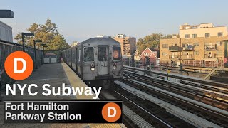 D train action at Fort Hamilton Parkway #train #travel #nycsubway