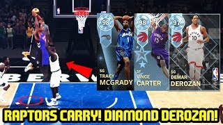 DIAMOND DEROZAN IS THIS NICE?! RAPTORS ARE DUNK GODS! NBA 2K18 MYTEAM SUPERMAX GAMEPLAY