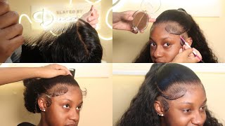 Slick Back Ponytail Hairstyle On Deep Wave Frontal Wig Styling + Products Included Ft Afsisterwig