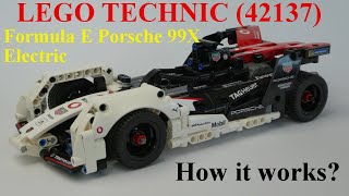 LEGO TECHNIC (42137) - Formula E Porsche 99X Electric - How it works?