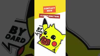 Baby Pikachu On Board Pokemon vinyl sticker / printed vinyl decal / autocollant /vinyl poster /label