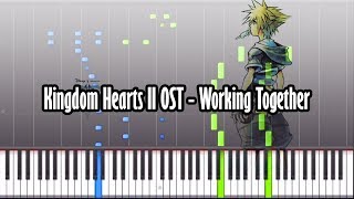 Kingdom Hearts II OST - Working Together - Piano Tutorial - Synthesia W/ Realistic Sound!