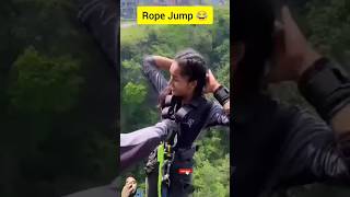 Rope Jump bungee Jumping 👍 fearful jump #shorts #adventure #sport #jump #fly #love #bungeejump