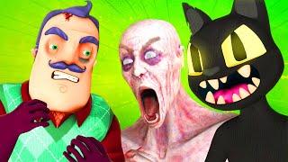 Картун Кэт vs Привет Сосед 2: SCP 096 (Ной Скромник Cartoon Cat Hello Neighbor 2 3D Анимация)