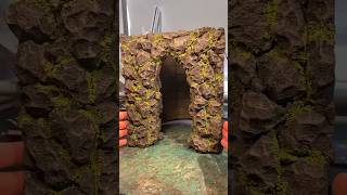 Making a miniature cave entrance!!#miniature #cave #realistic #handmade #build #crafts #shorts