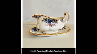 1st Quality Royal Albert Moonlight Rose, bone china, Gravy Boat, Sauce Dish, Made in England