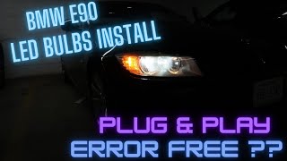 BMW E90 LED Headlights Install (Halogen Headlights)