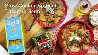 Slow Cooker Spinach Lasagne Soup