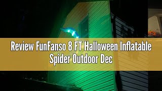 Review FunFanso 8 FT Halloween Inflatable Spider Outdoor Decorations for Yard, Giant Crawling Spider