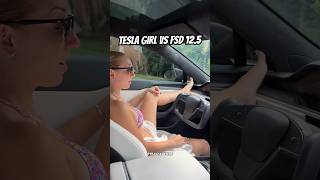 Tesla Girl vs FSD 12.5 😳😮‍💨 Clothing Malfunction 🤣 Did You See it 👀