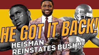 Reggie Bush gets Heisman back AFTER 15 YEARS!!!