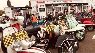 ACE CAFE Brings Riders Together TROJANS SC x WASPS of London & MEDWAY ACES + Cambridge Scooter Club