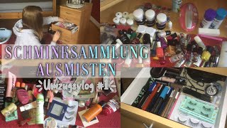 SCHMINKSAMMLUNG etc. AUSMISTEN - UMZUGSVLOG #1 | KindOfJessi