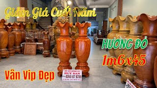 Giảm Giá Ưu Đãi Cuối Năm, Đôi Lục Bình 1m6x45 Hương Đỏ Chọn Vân Đẹp, Đã Khoan Cả Lỗ