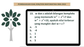 PEMBAHASAN SOAL SIMULASI KSN MATEMATIKA 2022 || OSN MATEMATIKA SMA NOMOR 13