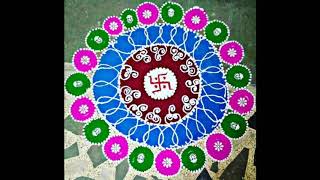 beautiful and easy rangoli design for diwali | deepawali rangoli muggulu kolam simple design