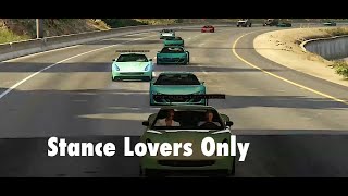 GTA V SLAMMED CAR MEET | CRUISING | DRAG RACING | Stance Lovers Only | PS4 R* Editor