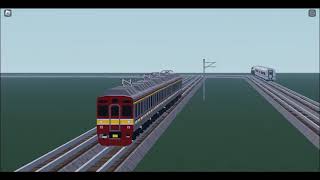 Balapan KA Serayu Lok Vintage + Tokyu Old Livery