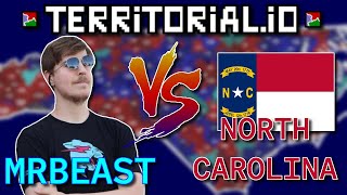 MRBEAST TAKES OVER NORTH CAROLINA! - Territorial.io Timelapse