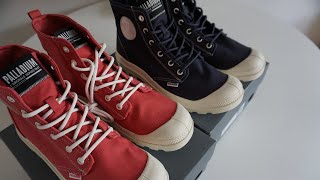 Palladium Boots Pampa Blanc Ombre Blue & Mineral Red (Unboxing)