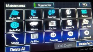 2016 SUBURU OUTBACK MAINTENANCE LIGHT RESET