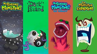 ALL My Singing Monster Vs  Dark Island Vs The Lost Landscaps Vs The Monster Explorers ~ MSM