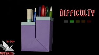 [ORIGAMI TUTORIAL] Pencil Pot (CUSTOMIZABLE Dimensions) || Boxes/Easy/Useful