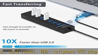 USB Hub 3.0, VIENON 7-Port USB Data Hub Splitter for Laptop, PC, MacBook, Mac Pro, Mac Mini, iMac,